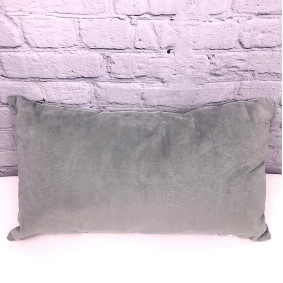 Triple Owl Embroidered Button Eyes Multicolored Soft Gray Accent Throw Pillow - Picture 2 of 8